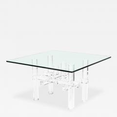 Charles Hollis Jones Charles Hollis Jones Contemporary American Clear Lucite Dining Table Base - 4279126