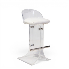 Charles Hollis Jones Charles Hollis Jones Hill Manufacturing Mid Century Lucite Barstool Set of 3 - 4702008