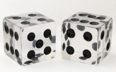 Charles Hollis Jones Charles Hollis Jones Large Clear Lucite Decorative Dice - 770759