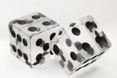 Charles Hollis Jones Charles Hollis Jones Large Clear Lucite Decorative Dice - 770763