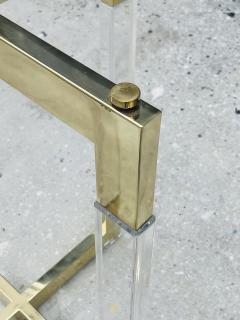 Charles Hollis Jones Charles Hollis Jones Lucite Brass Dining Table from the Metric Collection - 3148963