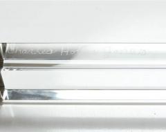 Charles Hollis Jones Charles Hollis Jones Lucite Brass Dining Table from the Metric Collection - 3148966