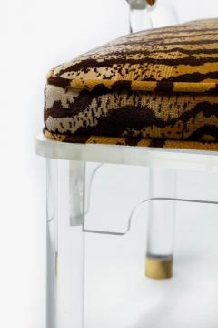Charles Hollis Jones Charles Hollis Jones Lucite Chinese Ming Chair with Italian Silk Tiger Velvet - 2435775