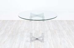 Charles Hollis Jones Charles Hollis Jones Metric Chrome Lucite Dining Table - 2237423