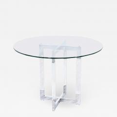 Charles Hollis Jones Charles Hollis Jones Metric Chrome Lucite Dining Table - 2238795