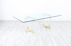 Charles Hollis Jones Charles Hollis Jones Metric Lucite Brass Dining Table - 3239305