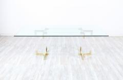 Charles Hollis Jones Charles Hollis Jones Metric Lucite Brass Dining Table - 3239308