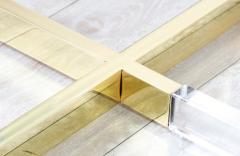 Charles Hollis Jones Charles Hollis Jones Metric Lucite Brass Dining Table - 3239312