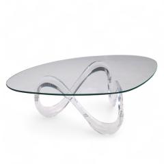 Charles Hollis Jones Charles Hollis Jones Mid Century Lucite Infinity Coffee Table - 4239855
