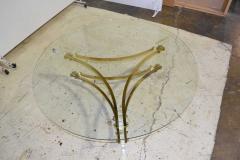 Charles Hollis Jones Charles Hollis Jones Mid Century Modern Brass Lucite Round Glass Coffee Table - 1255019