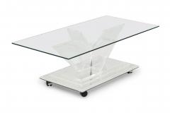 Charles Hollis Jones Charles Hollis Jones Mirrored Bottom Lucite and Glass Cocktail Table - 4273054