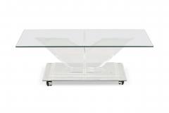 Charles Hollis Jones Charles Hollis Jones Mirrored Bottom Lucite and Glass Cocktail Table - 4273056