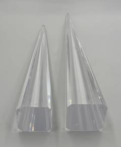 Charles Hollis Jones Charles Hollis Jones Signed Lucite Obelisk Sculptures Pair 1974 - 4711693