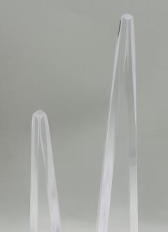 Charles Hollis Jones Charles Hollis Jones Signed Lucite Obelisk Sculptures Pair 1974 - 4711695