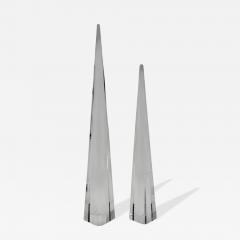 Charles Hollis Jones Charles Hollis Jones Signed Lucite Obelisk Sculptures Pair 1974 - 4713977