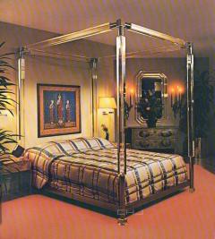 Charles Hollis Jones Charles Hollis Jones Stallone Bed in Lucite and Nickel - 335422