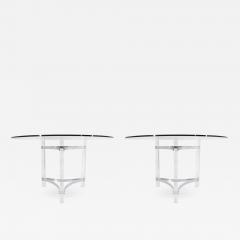 Charles Hollis Jones Charles Hollis Jones Table Bases in Chrome and Lucite - 1373739