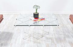 Charles Hollis Jones Charles Hollis Jones Treillage Chrome Lucite Coffee Table - 2231163