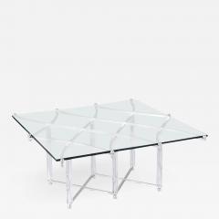 Charles Hollis Jones Charles Hollis Jones Treillage Chrome Lucite Coffee Table - 2234394