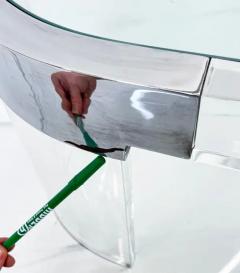 Charles Hollis Jones Charles Hollis Jones Waterfall Coffee Table in Acrylic Chrome 1960s - 3176534