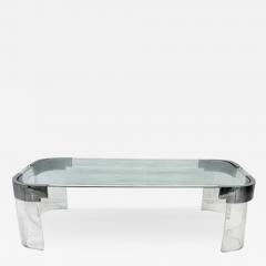 Charles Hollis Jones Charles Hollis Jones Waterfall Coffee Table in Acrylic Chrome 1960s - 3178857