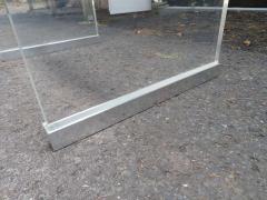Charles Hollis Jones Chunky Thick Lucite Aluminium Dining Room Table Desk Mid Century Modern - 1544295