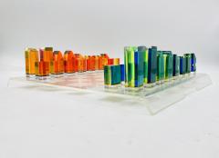 Charles Hollis Jones Colorful Lucite Chess Set by Charles Hollis Jones USA circa 1960s - 4220327
