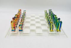 Charles Hollis Jones Colorful Lucite Chess Set by Charles Hollis Jones USA circa 1960s - 4220328