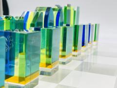 Charles Hollis Jones Colorful Lucite Chess Set by Charles Hollis Jones USA circa 1960s - 4220331