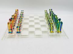 Charles Hollis Jones Colorful Lucite Chess Set by Charles Hollis Jones USA circa 1960s - 4220334