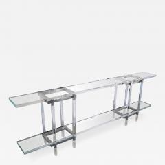 Charles Hollis Jones Console Table in Lucite and Polished Nickel by Charles Hollis Jones - 345274