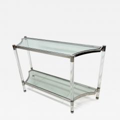 Charles Hollis Jones Contemporary Modern Lucite Chrome Console Table Style Charles Hollis Jones - 2930568