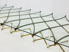 Charles Hollis Jones Custom Charles Hollis Jones Treillage Coffee Table in Brass and Lucite - 4009700