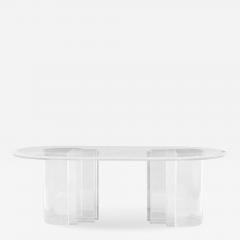 Charles Hollis Jones Double Pedestal Lucite Dining Table by Charles Hollis Jones Blade Line - 318029