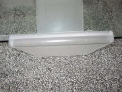 Charles Hollis Jones Fantastically Simple Frosted Lucite Wave Coffee Table Mid century Modern - 1749487