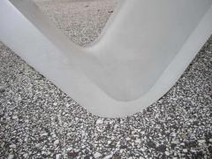 Charles Hollis Jones Fantastically Simple Frosted Lucite Wave Coffee Table Mid century Modern - 1749490