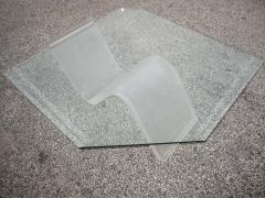 Charles Hollis Jones Fantastically Simple Frosted Lucite Wave Coffee Table Mid century Modern - 1749491