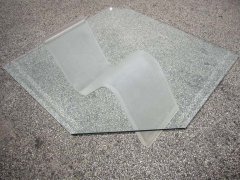 Charles Hollis Jones Fantastically Simple Frosted Lucite Wave Coffee Table Mid century Modern - 1749492