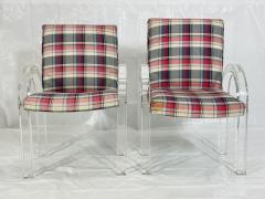 Charles Hollis Jones His Hers Lucite Armchairs by Charles Hollis Jones Signed Dated 1972 - 4366147
