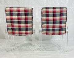 Charles Hollis Jones His Hers Lucite Armchairs by Charles Hollis Jones Signed Dated 1972 - 4366150