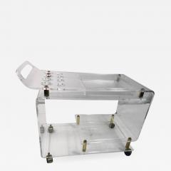 Charles Hollis Jones LUCITE AND BRASS BAR CART IN THE MANNER OF CHARLES HOLLIS JONES - 864786