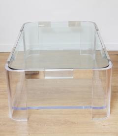 Charles Hollis Jones Large Lucite Two Tier Coffee Table by Charles Hollis Jones - 514199