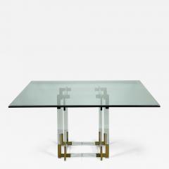 Charles Hollis Jones Lucite Brass Dining Table by Charles Hollis Jones USA 1960s - 3160749