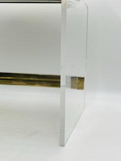 Charles Hollis Jones Lucite Brass Vanity Bench by Charles Hollis Jones USA 1960s - 3154090