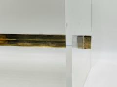 Charles Hollis Jones Lucite Brass Vanity Bench by Charles Hollis Jones USA 1960s - 3154092