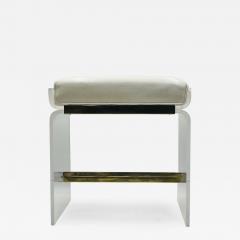 Charles Hollis Jones Lucite Brass Vanity Bench by Charles Hollis Jones USA 1960s - 3160739