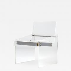 Charles Hollis Jones Lucite Chair in the Style of Charles Hollis Jones - 2450977