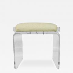 Charles Hollis Jones Lucite Leather Vanity Swivel Stool by Charles Hollis Jones USA 1960s - 4164580