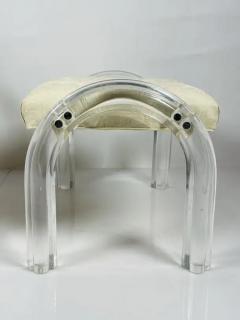 Charles Hollis Jones Lucite Lounge Chair Ottoman by Charles Hollis Jones Waterfall Collection - 3859560