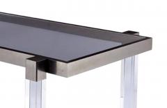 Charles Hollis Jones Lucite Polished Nickel Coffee Table By Charles Hollis Jones BOX Line - 87728